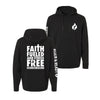 Faith Fueled and Stress Free Lightweight Performance Hoodie - Black