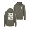 Faith Fueled and Stress Free Lightweight Performance Hoodie - Pine