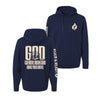 God Moves Mountains Lightweight Performance Hoodie - Classic Navy