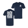 Faith Fueled and Stress Free Premium Tee - Midnight Navy