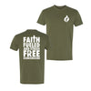 Faith Fueled and Stress Free Premium Tee - Military Green
