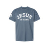 Jesus Is King Premium Oversized Tee - Blue Jean