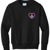 Love Never Fails Youth Foundation Crewneck Sweatshirt - Jet Black