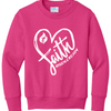 Heart of Faith Foundation Youth Crewneck Sweatshirt - Sangria