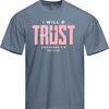I Will Trust Oversized Tee - Blue Jean