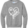 Heart of Faith Foundation Youth Crewneck Sweatshirt - Athletic Heather
