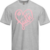 Heart of Faith Oversized Tee - Heather Gray