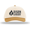 R&R 5-Panel Relaxed Gramps Hat - Cream/ Cream/ Wheat