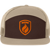 R&R Signature Seven-Panel Trucker - Brown/ Khaki
