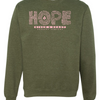 The Hope In Him Foundation Crewneck Sweatshirt - Army Heather