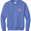 Love Never Fails Youth Foundation Crewneck Sweatshirt - Carolina Blue