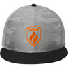 R&R Shield Flat Brim - Black/ Rainstorm Grey Camo