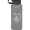 R&R 40 oz. Stainless Steel Water Bottle - Gray