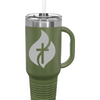 R&R Flame 40 oz. Insulated Travel Mug - Olive Green