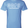 The Hope In Him Foundation Tee - Heather Columbia Blue