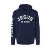 Jesus Is King Lightweight Performance Hoodie - Classic Navy