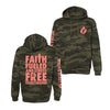 Faith Fueled and Stress Free Heavyweight Premium Hoodie - Forest Camo
