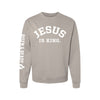 Jesus Is King Premium Heavyweight Crew - Cement