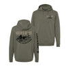God, Family, Outdoors Lightweight Performance Hoodie - Pine