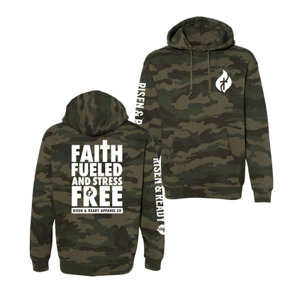 Faith Fueled and Stress Free Premium Heavyweight Hoodie