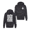 Faith Fueled and Stress Free Premium Heavyweight Hoodie - Black Camo