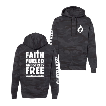 Faith Fueled and Stress Free Premium Heavyweight Hoodie