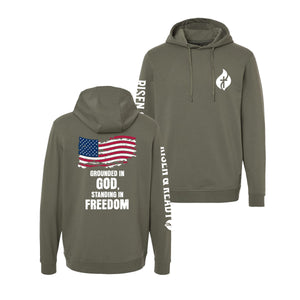 Grounded in God, Standing in Freedom Lightweight Performance Hoodie