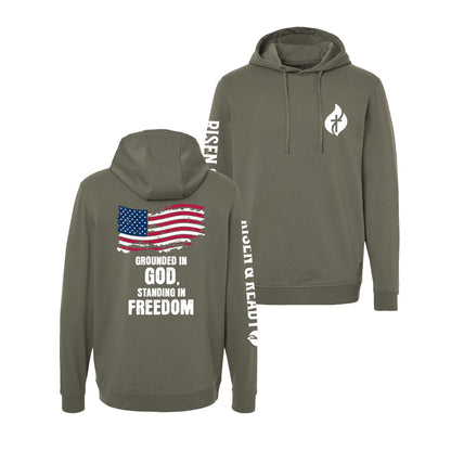 Grounded in God, Standing in Freedom Lightweight Performance Hoodie