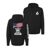 Grounded in God, Standing in Freedom Lightweight Performance Hoodie - Black