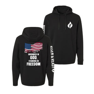 Grounded in God, Standing in Freedom Lightweight Performance Hoodie