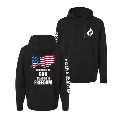 Grounded in God, Standing in Freedom Lightweight Performance Hoodie