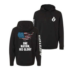 One Nation His Glory Lightweight Performance Hoodie