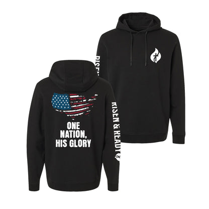 One Nation His Glory Lightweight Performance Hoodie