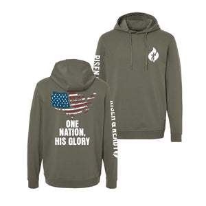 One Nation His Glory Lightweight Performance Hoodie