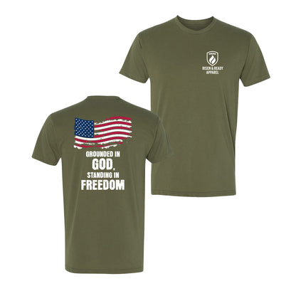 Grounded in God, Standing in Freedom Premium Tee