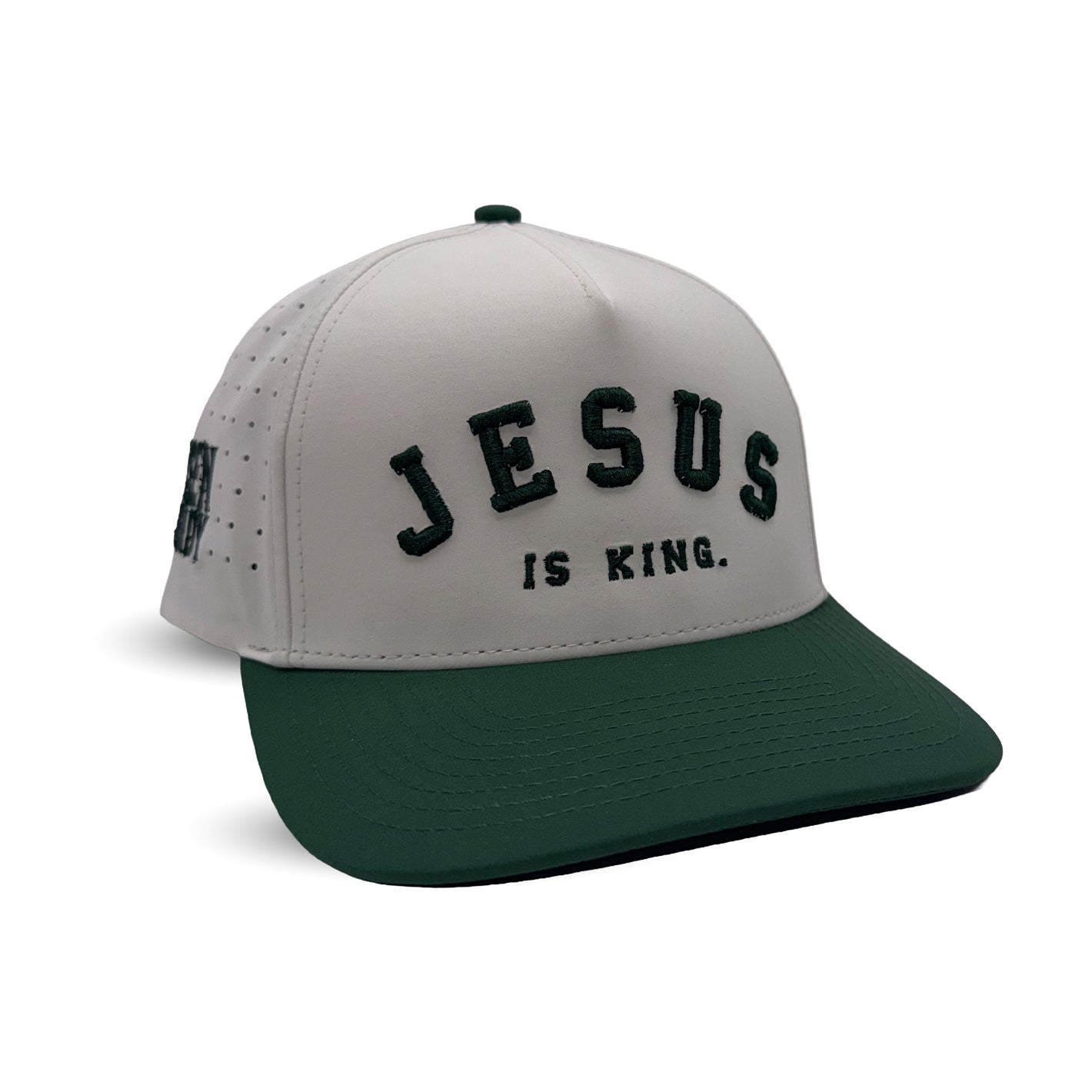 Jesus Is King Green Premium Snapback Hat