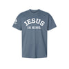 Jesus Is King Premium Oversized Tee - Blue Jean