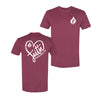 Heart of Faith Premium Tee - Heather Maroon