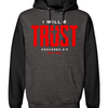 I Will Trust Foundation Hoodie - Charcoal Heather/ Black