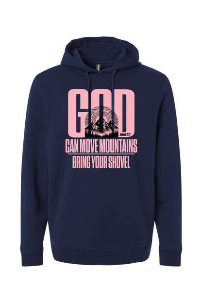 God Can Move Mountains Lightweight Performance Hoodie