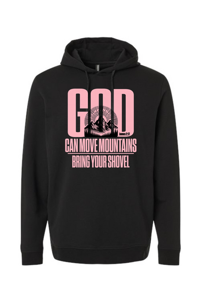 God Can Move Mountains Lightweight Performance Hoodie