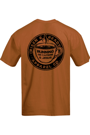 Running on Caffeine and Jesus Oversized Tee