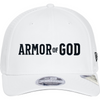 Armor of GOD Curved Perforated Snapback - White