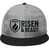 Armor & Flame Flat-Brim Snapback - Black/ Rainstorm Grey Camo