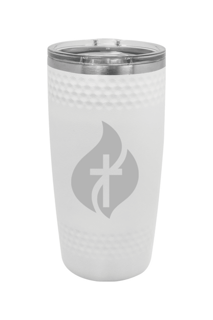 R&R 20 oz. Golf Tumbler with Dimples and Clear Slider Lid