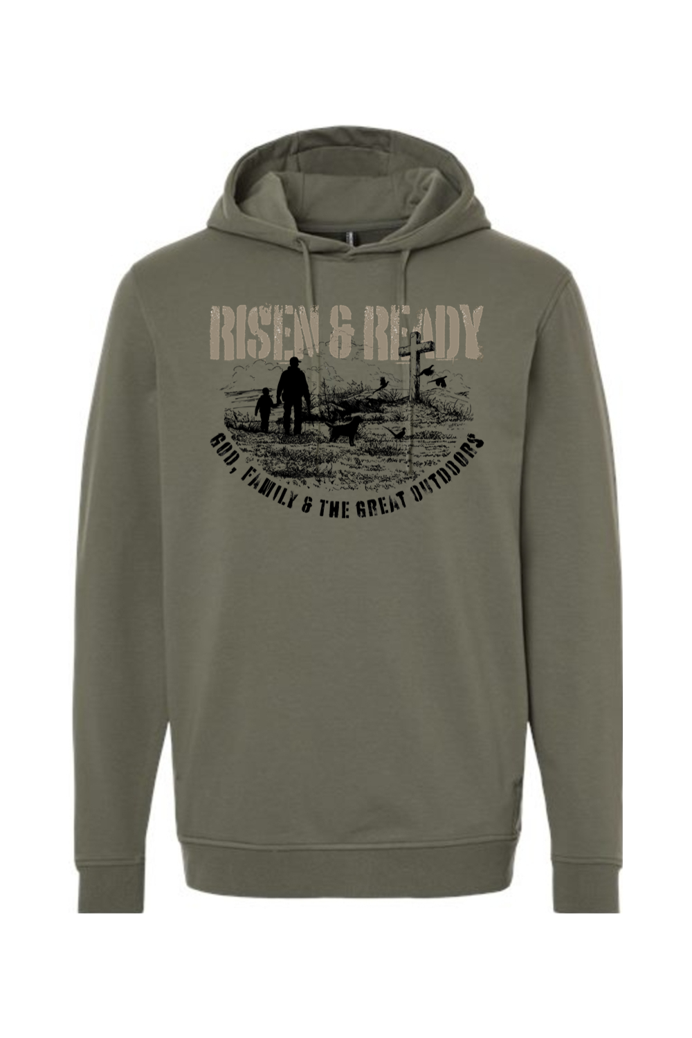 God, Family, Outdoors Lightweight Performance Hoodie