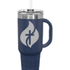 R&R Flame 40 oz. Insulated Travel Mug - Navy Blue