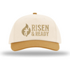 R&R 5-Panel Relaxed Gramps Hat - Cream/ Cream/ Wheat