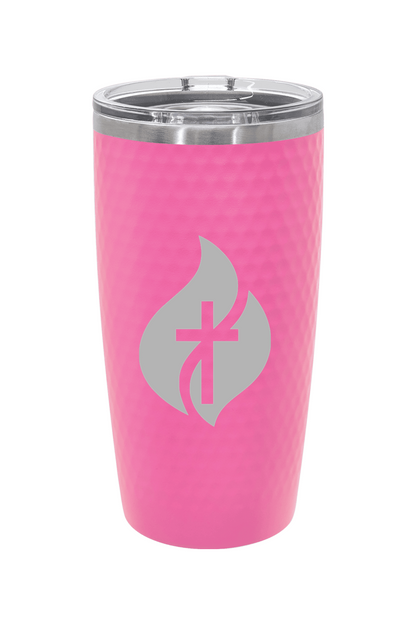 R&R 20 oz. Golf Tumbler with Dimples and Clear Slider Lid