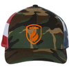 R&R Signature Patriot Camo Trucker - Green Camo/ Stars & Stripes